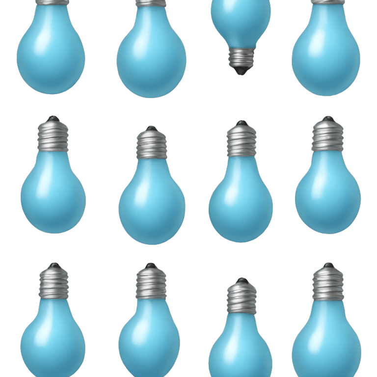 pastel blue bulb emoji