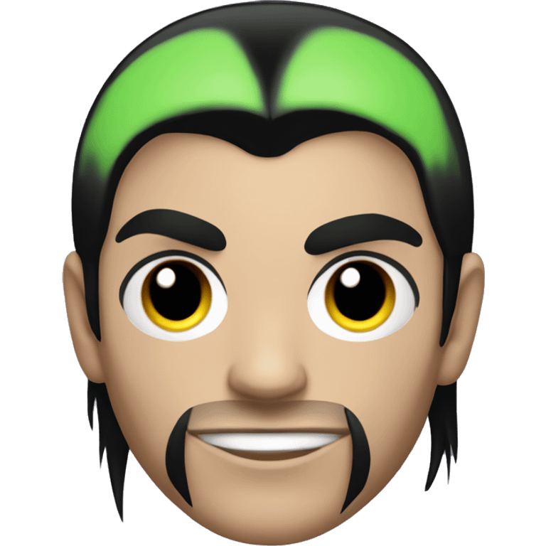 Jeff Hardy with black hair and face paint in apple emoji art style  emoji