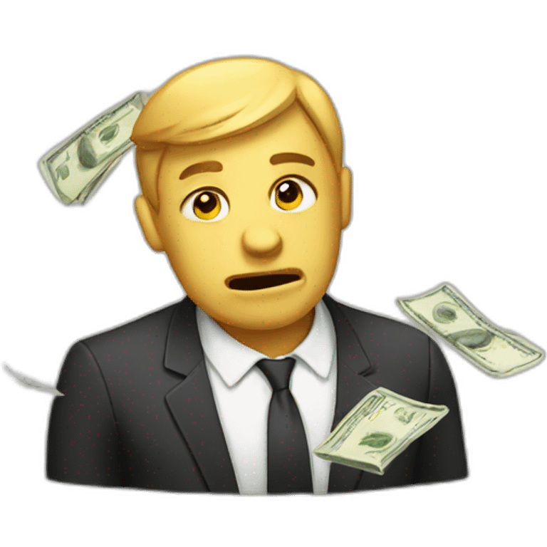 Losing money emoji