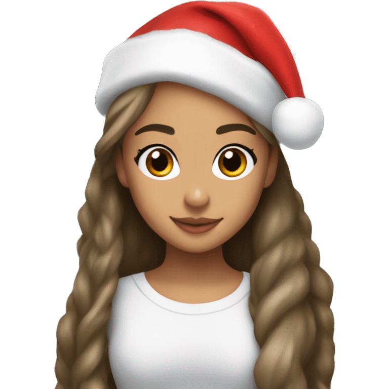 ariana grande with santa hat emoji