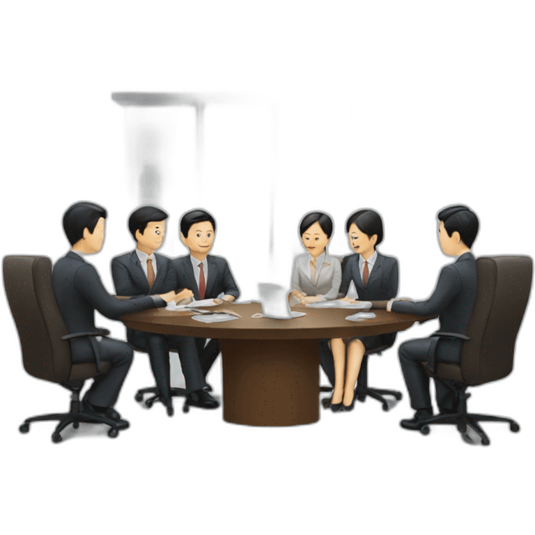 business meeting in asia emoji