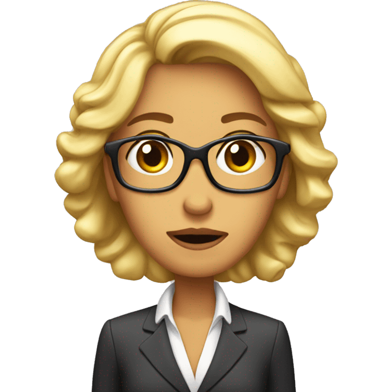 Fancy business woman vp sales hangover emoji