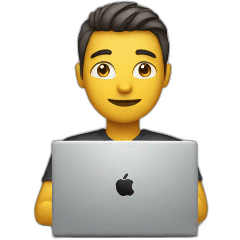 programmer on front of laptop emoji