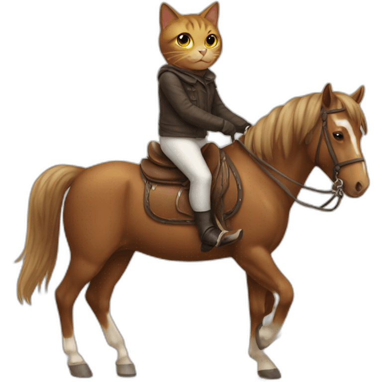 cat on the horse emoji