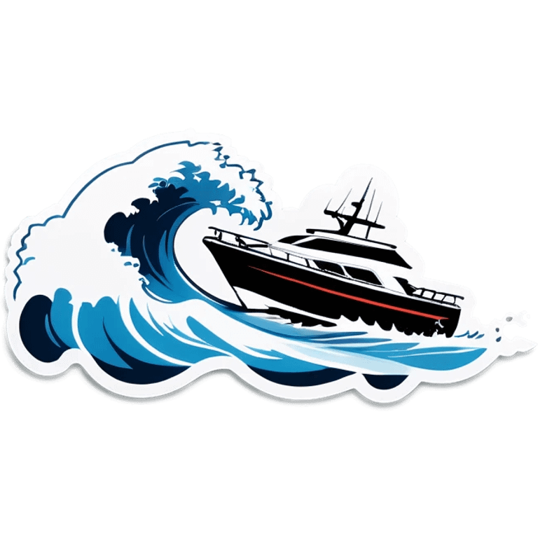 recreational boat in waves emoji