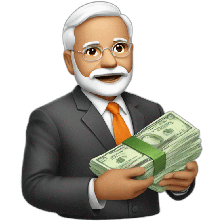 modi WITH MONEY emoji