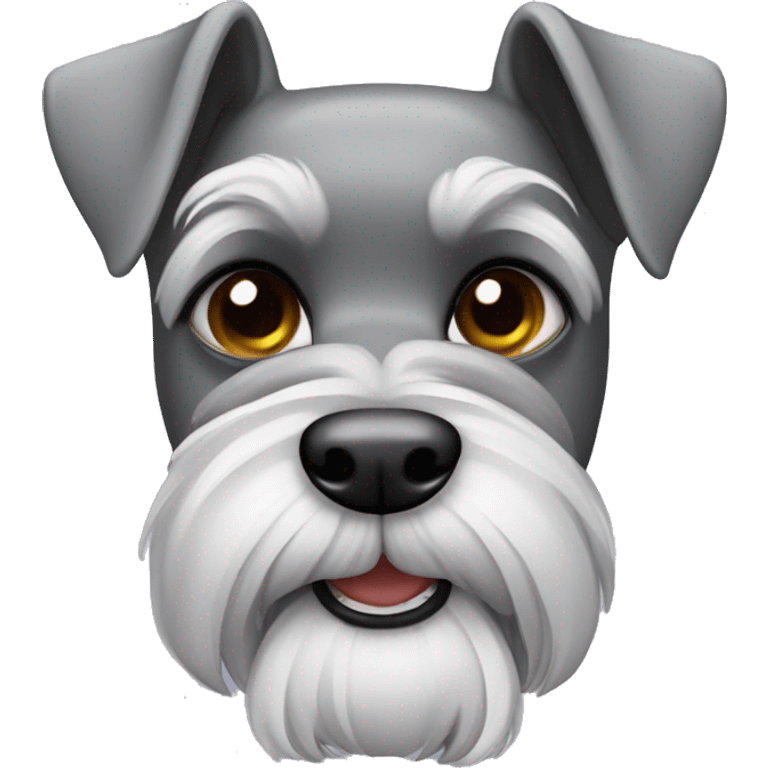 miniature schnauzer gray emoji