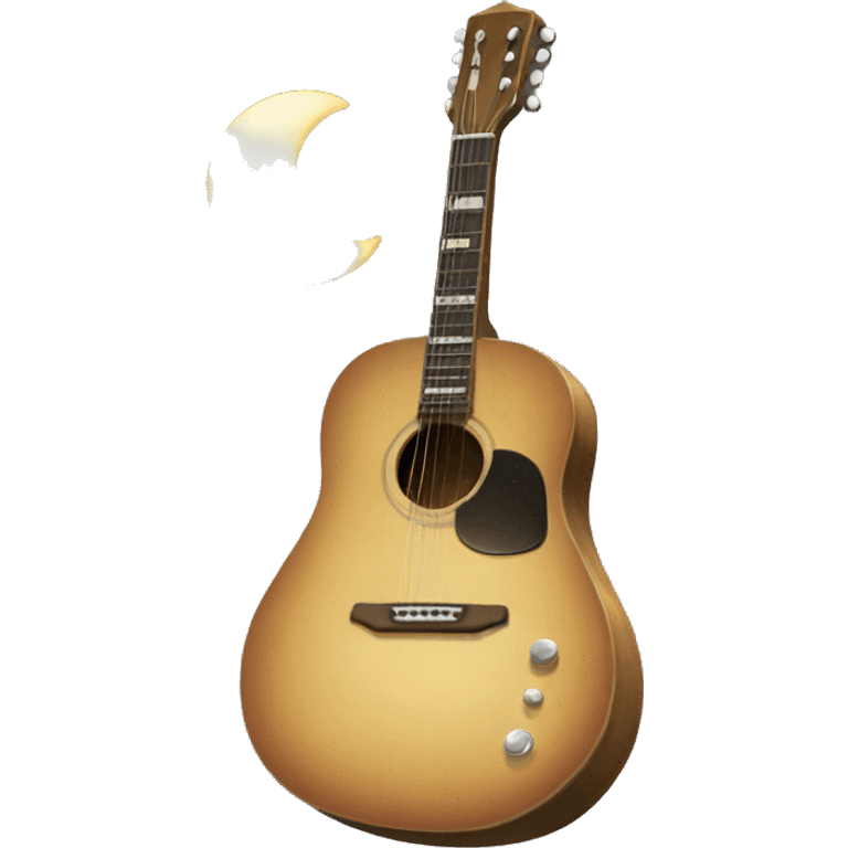 guitar with moon emoji