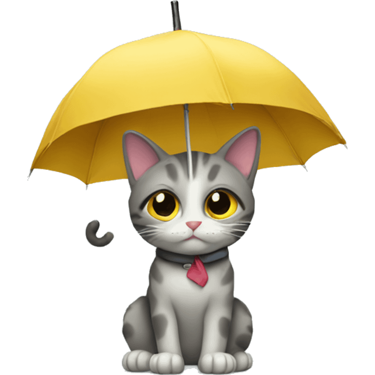 Cat with an umbrella  emoji