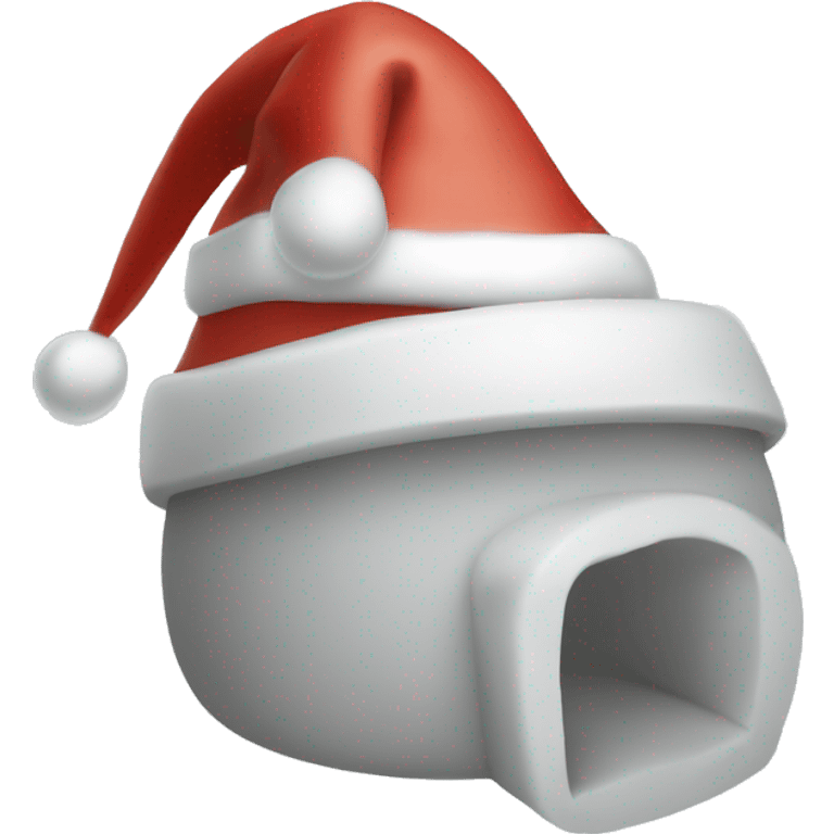 igloo xmas santa hat emoji