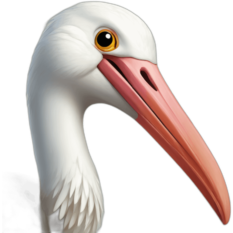 Happy ibis bird emoji