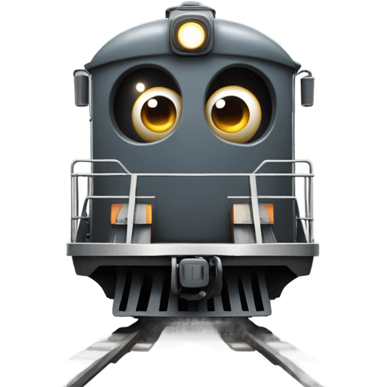 A electric locomotive (With little Kirby shiny eyes) emoji