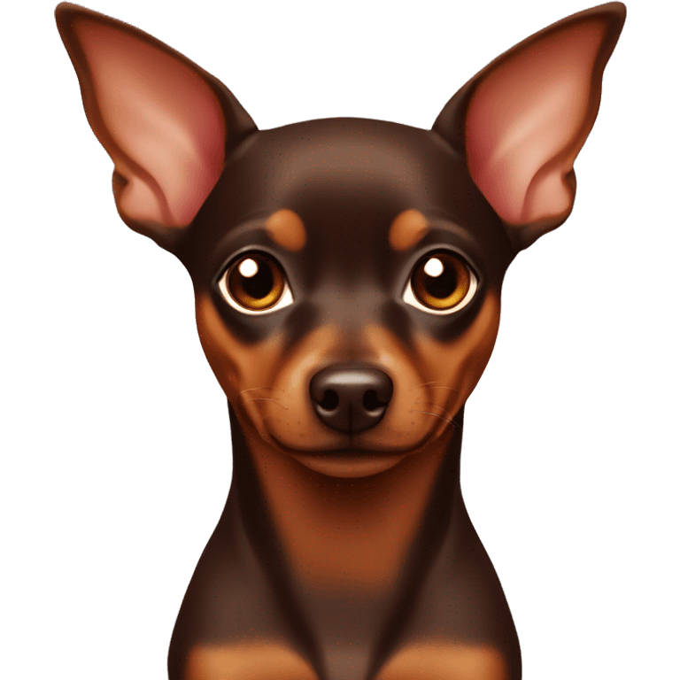 mini pinscher chocolate brown emoji