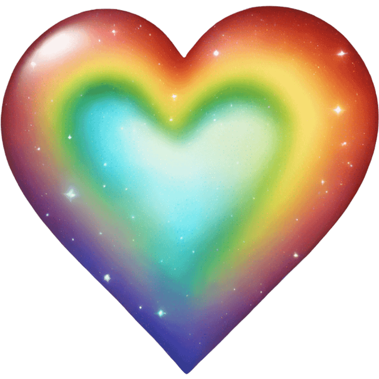 Rainbow galaxy heart  emoji