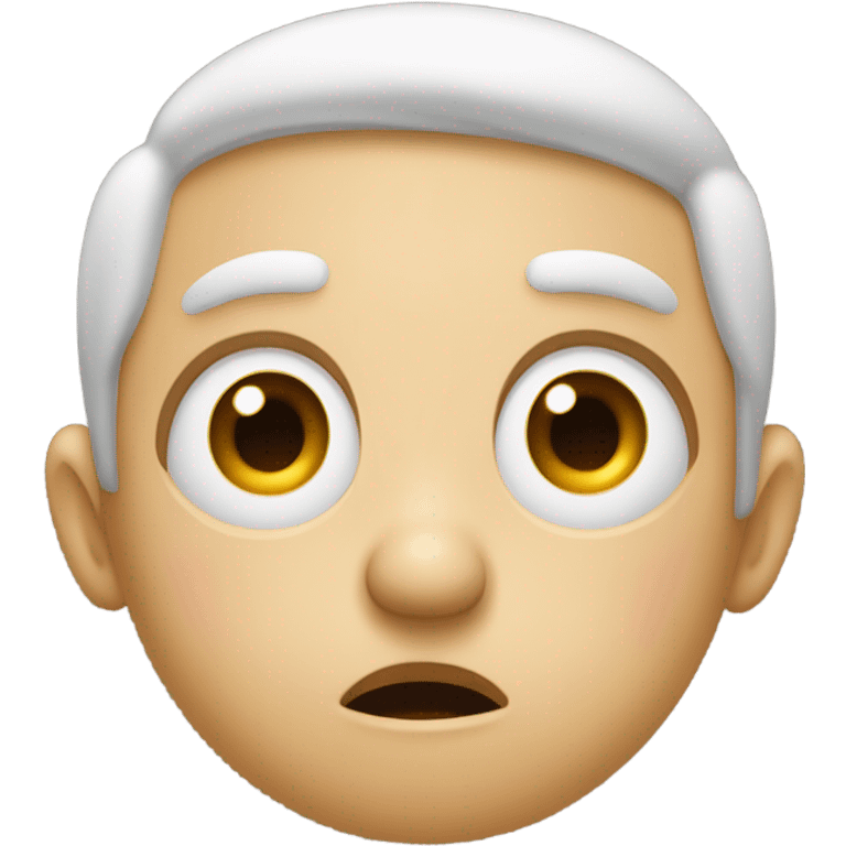 make me an emoji of a shocked anxious emoji using apple emoji font  emoji