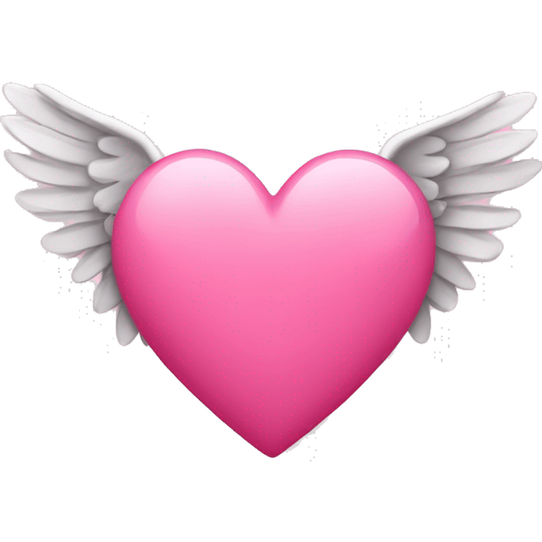 Pink heart with wings emoji