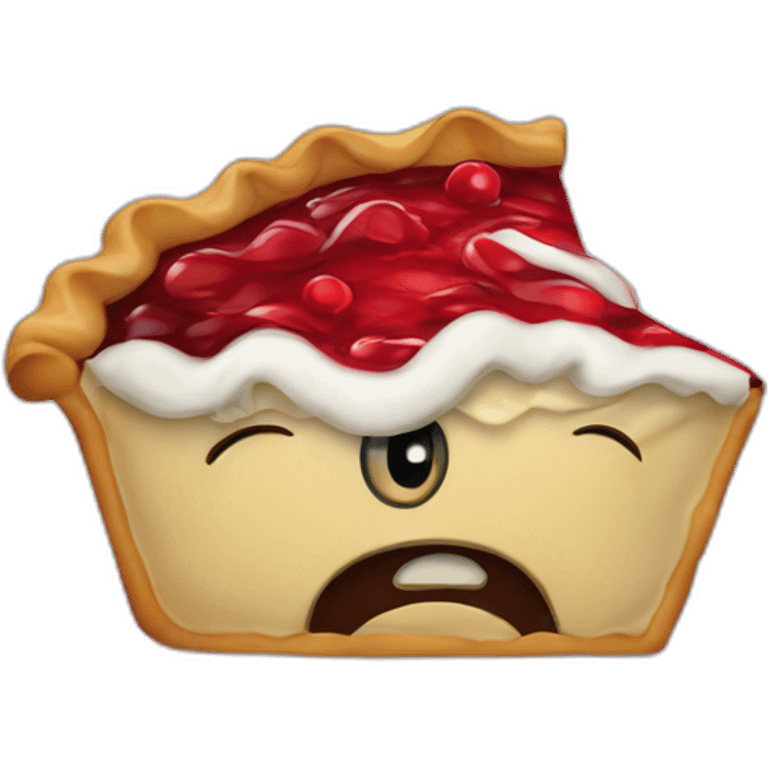 Angry Christmas Pie emoji