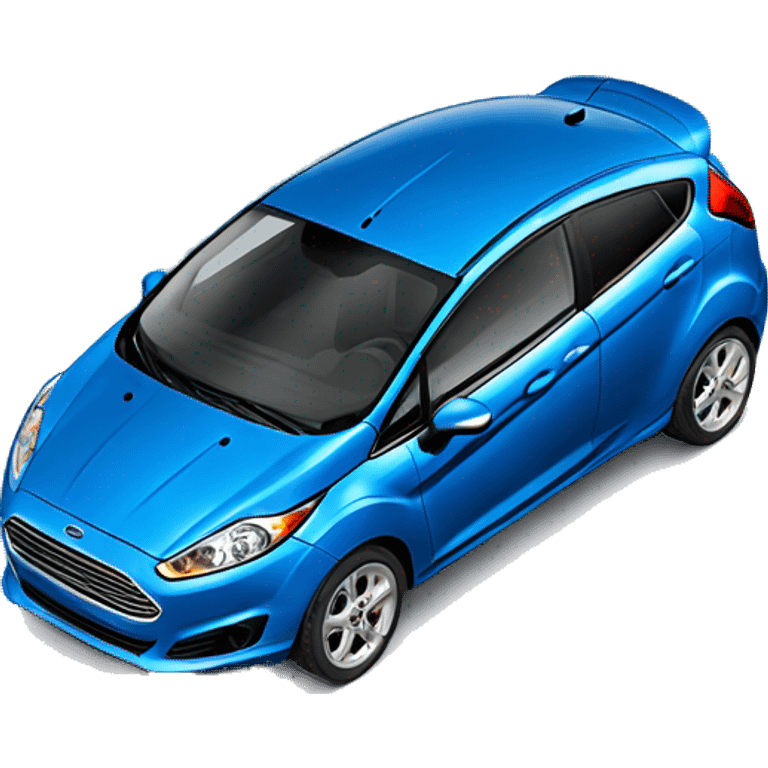 Blue Ford Fiesta seen from above emoji