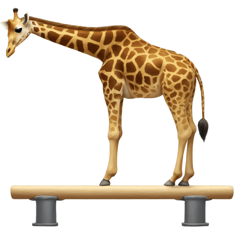 Giraffe on a balance beam emoji