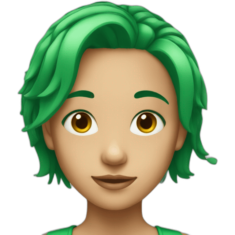 girl with green hair emoji