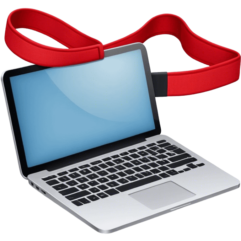 red sport sweatband on a computer emoji