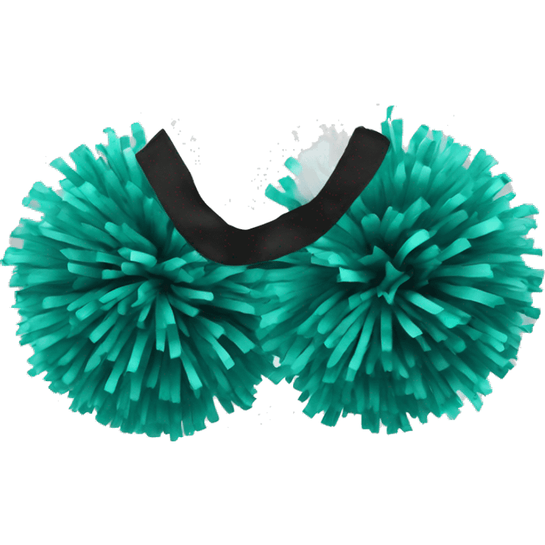 Teal cheer poms emoji