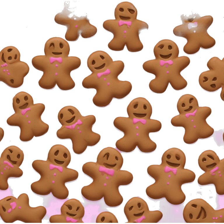 Pink Gingerbread girl emoji