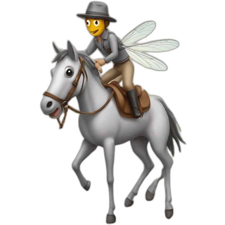 Mosquito riding horse  emoji