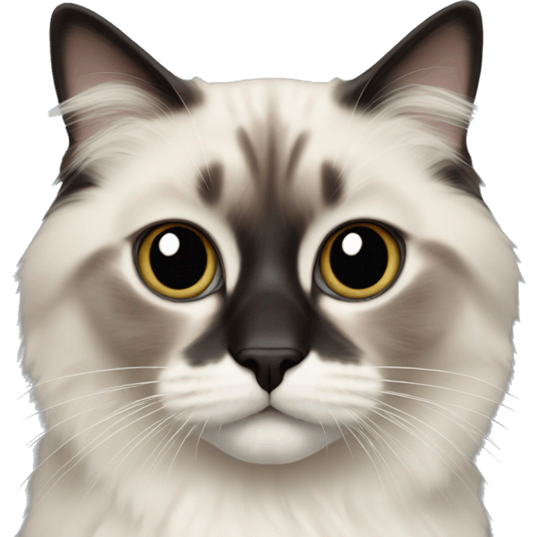 Ragdoll cat with black nose emoji