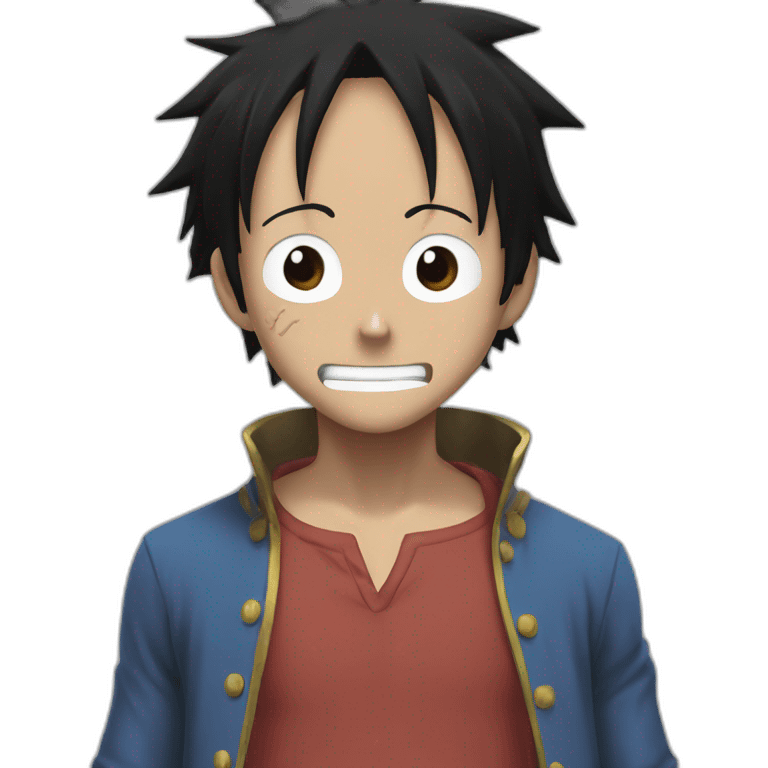 luffy standing with is scar emoji