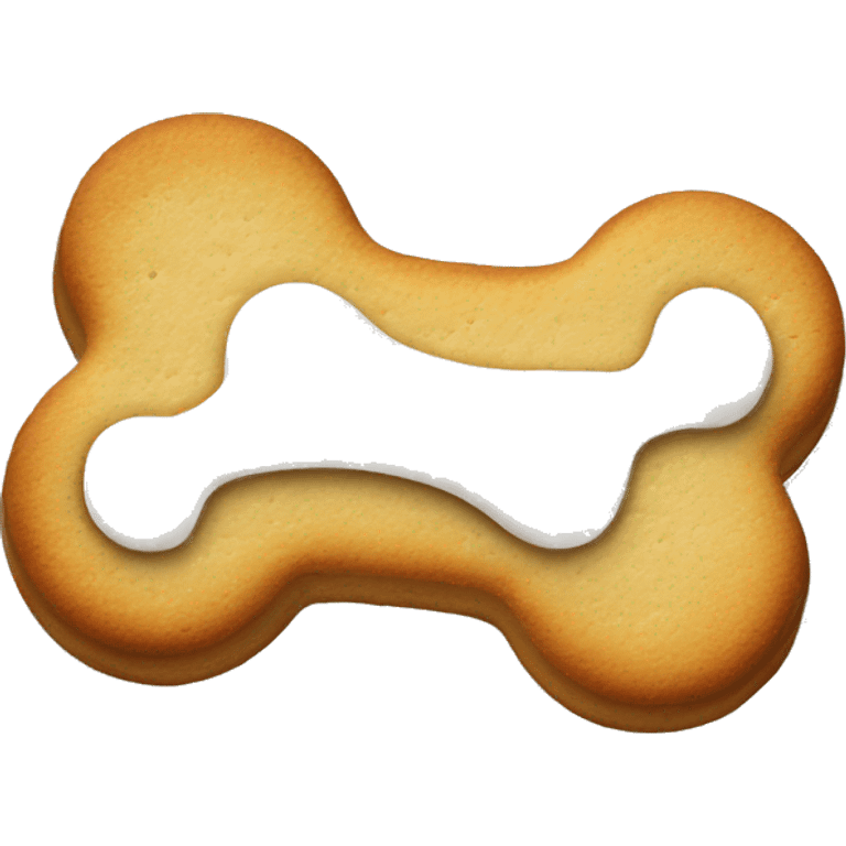 a bone shaped dog biscuit emoji