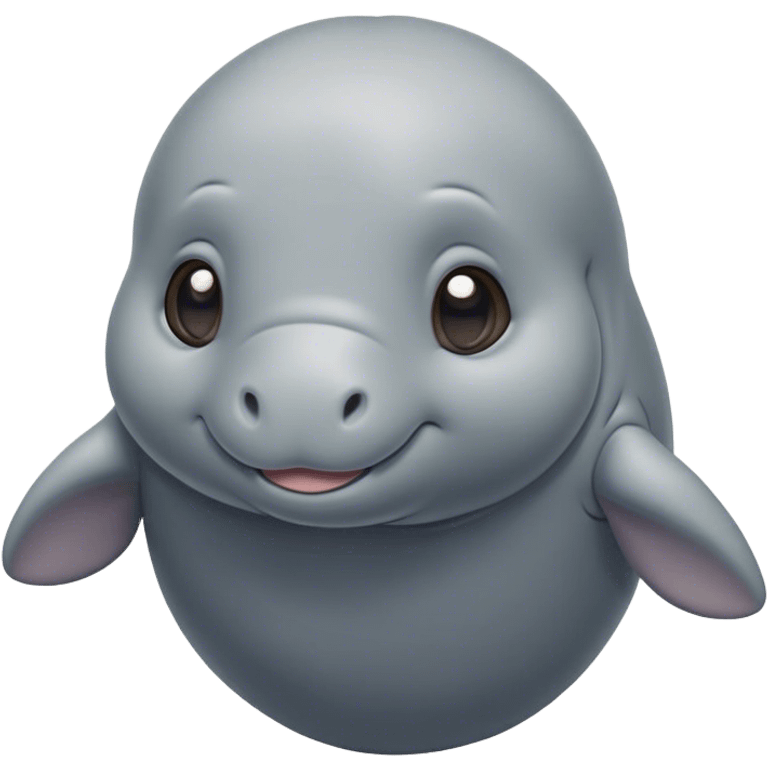 Cute, Disney-style baby manatee emoji