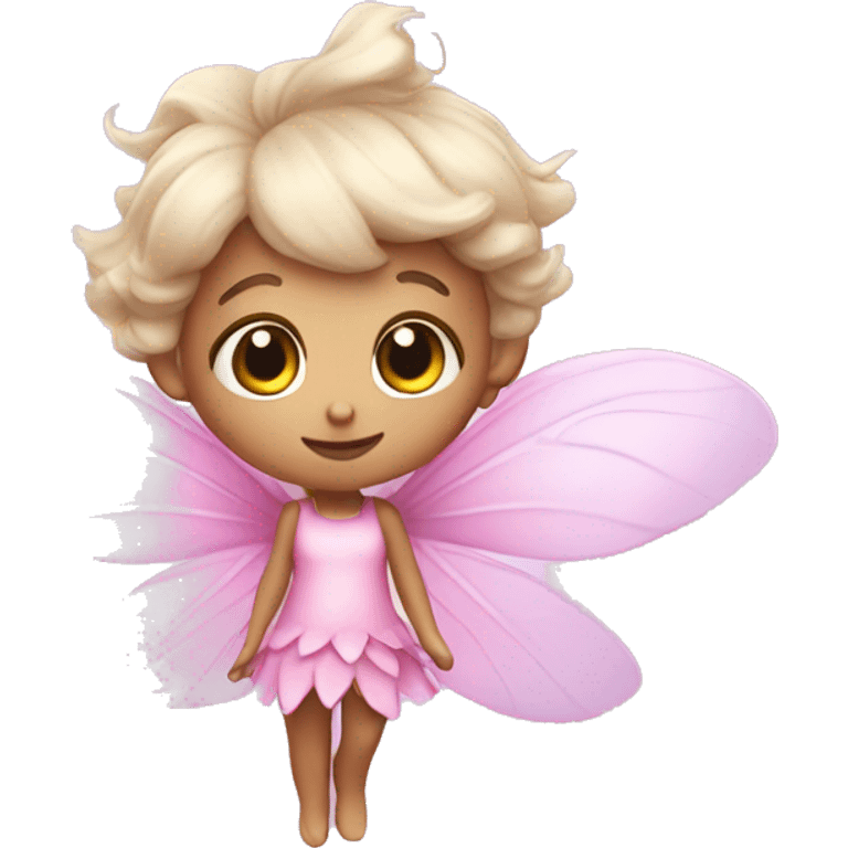 Tiny fairy with pink wings and pixie dust  emoji