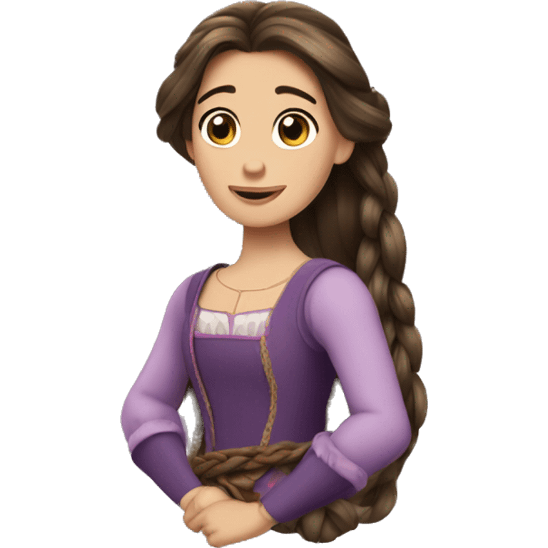 Brunette rapunzel  emoji