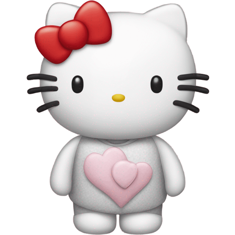 hello kitty with heart emoji