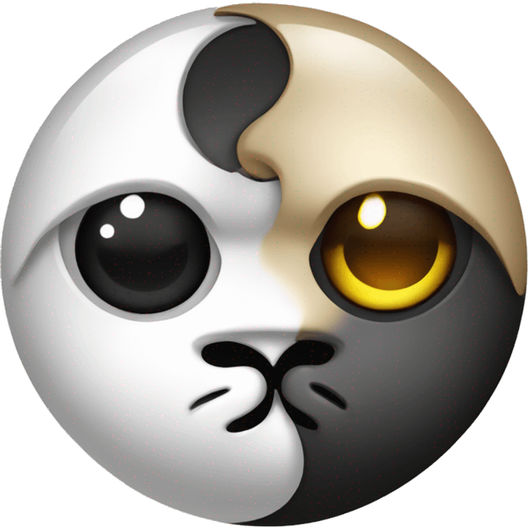  yin yang de gatos abrazandose emoji