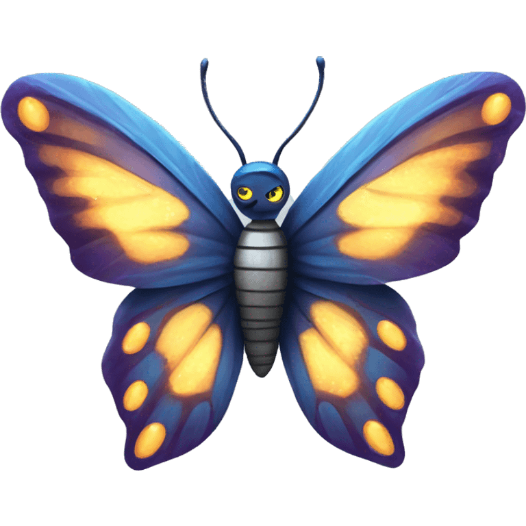 butterfly with lightning thunder wings emoji