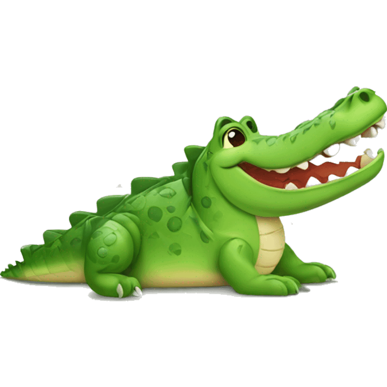 Cute crocodile with shoes  emoji