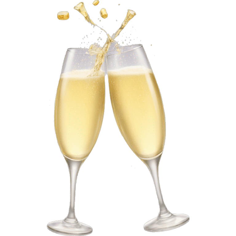 two champagne glasses cheering emoji