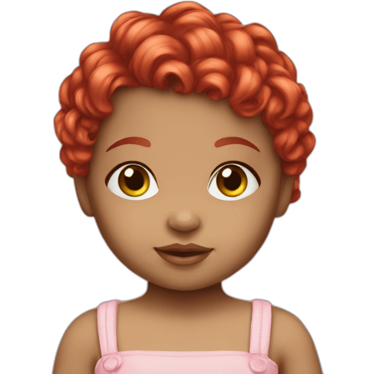 baby girl doll red hair emoji