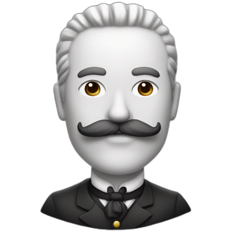 Dictateur avec une moustache carrée petite au dessous de la bouche emoji