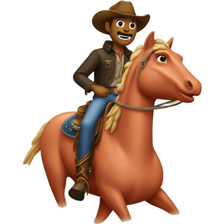 Salmon riding cowboy emoji