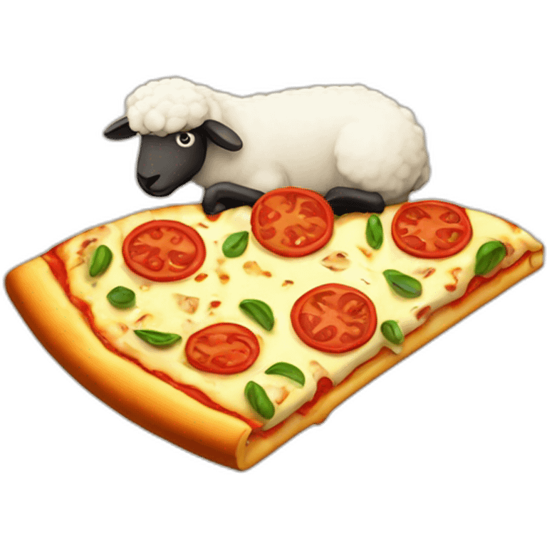 pizza with sheep emoji