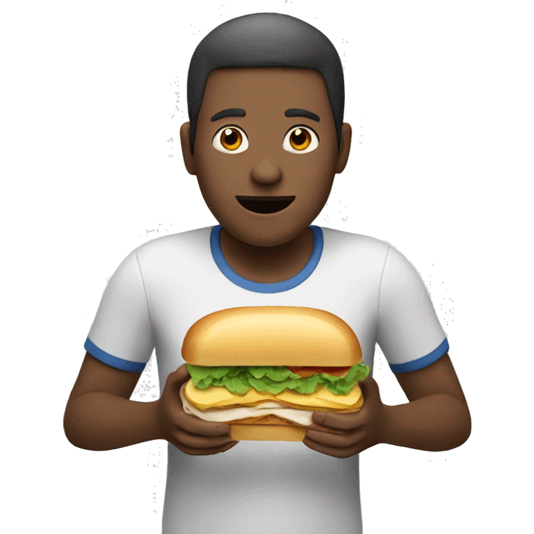 person eating a sandwich  emoji