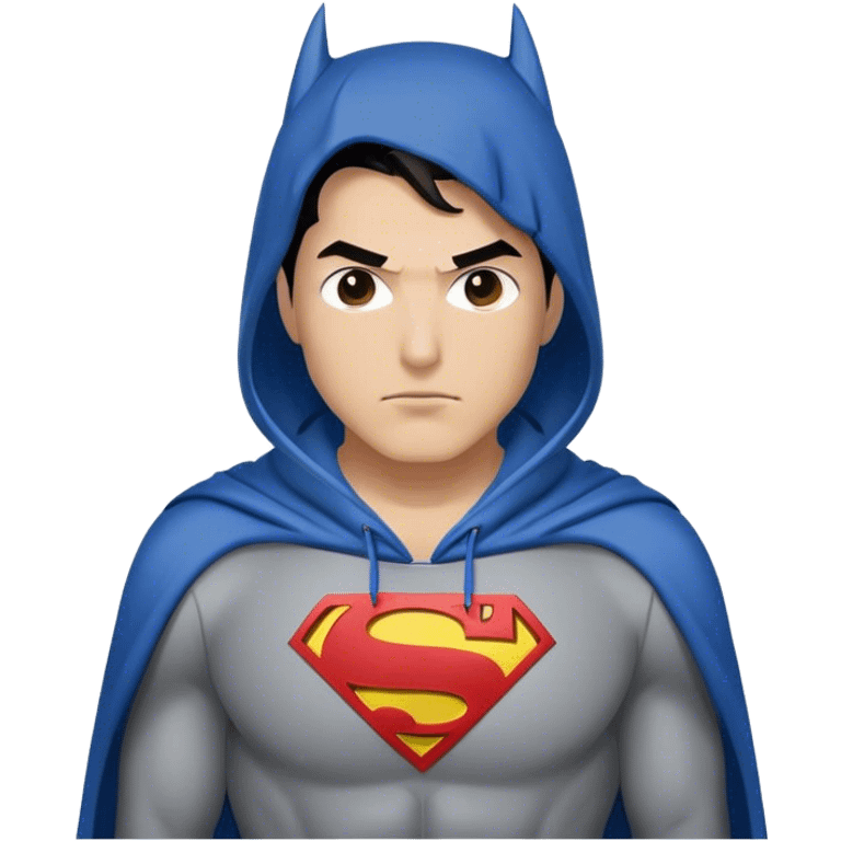 Half Superman Batman hoodie emoji