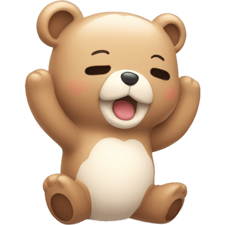 Kawaii Teddy bear breathing out air emoji