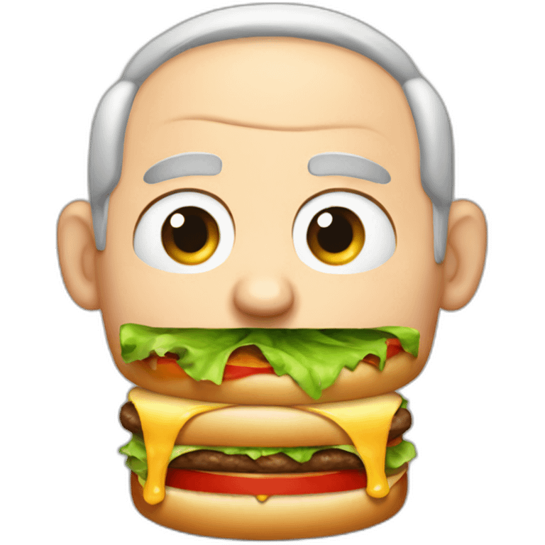 Netanyahu eat hamburger emoji