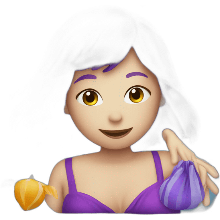 Sea vacation purple icon emoji