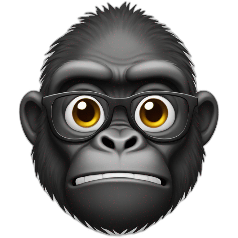 Gorilla geek emoji