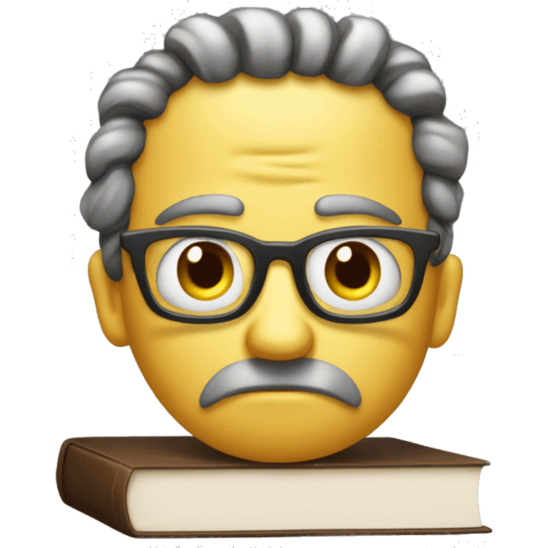 bored demotivated book worm emoji